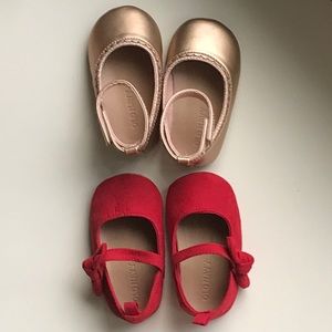 Bundle - Two 6-12 month baby girl shoes